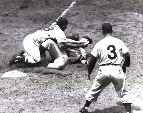 Baseball im Oktober Die Homeplate blockieren